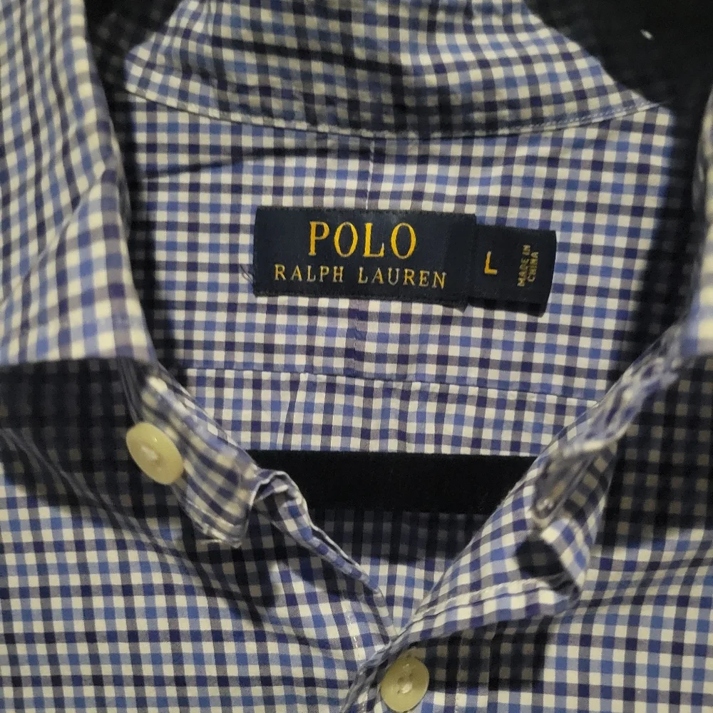 Ralph Lauren Men's Blue Classic button down shirt, size Large like new! Holidays - Picture 6 of 7